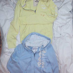 Two Zip Up Sweatshirts - Hollister and Aeropostale